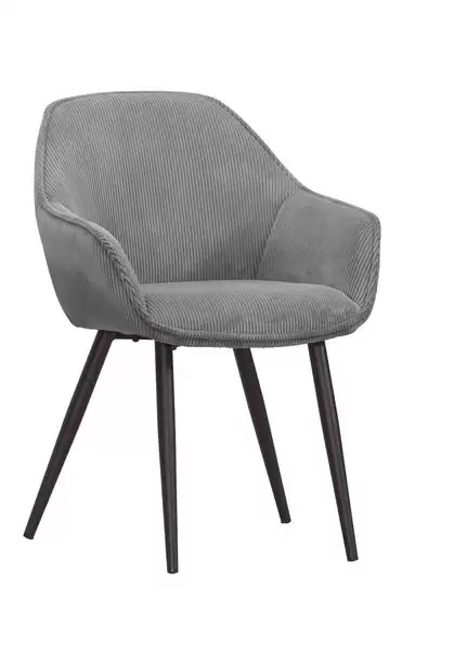 吉蒂餐椅(灰色布)(五金腳)