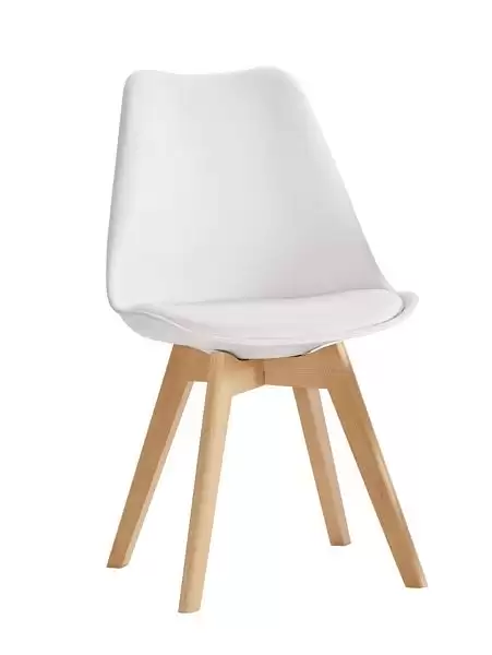 維娜休閒椅(白皮)(實木)