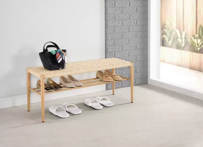 佳爾3.3尺編藤長板凳(五金腳)