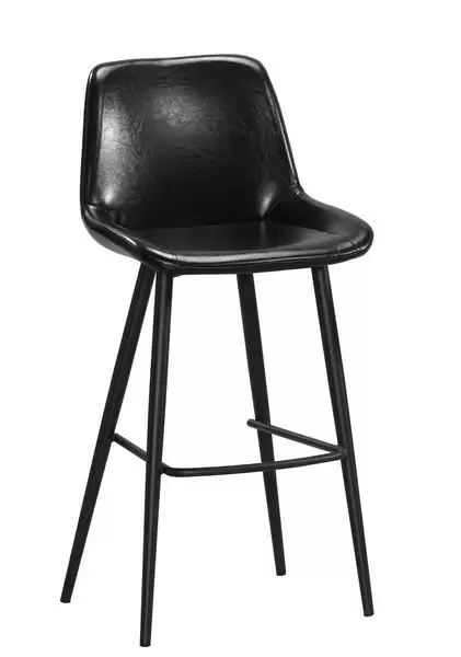 格里夫吧椅(黑色皮)