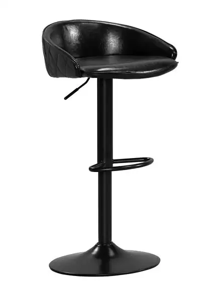 皮爾曼升降吧椅(黑色皮)