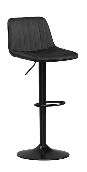 蓋爾升降吧椅(黑色皮)