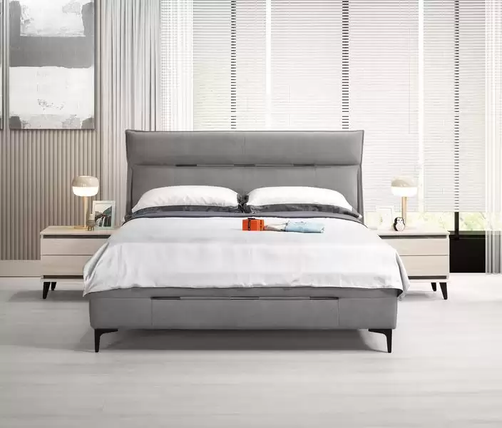 羅恩雙人床(布)