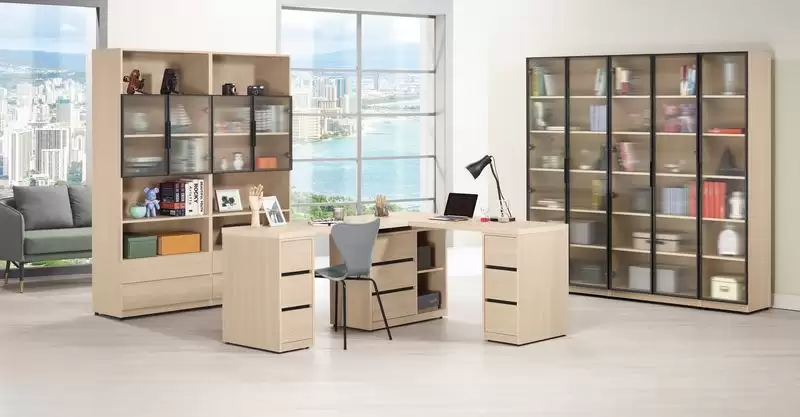 艾維斯6.8尺多功能組合書桌+書櫃