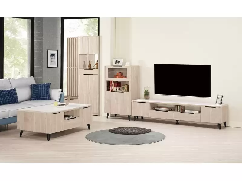 淺色茶几+電視櫃