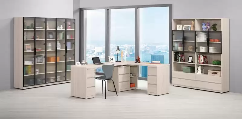 里斯特多6.8尺多功能組合書桌+書櫃