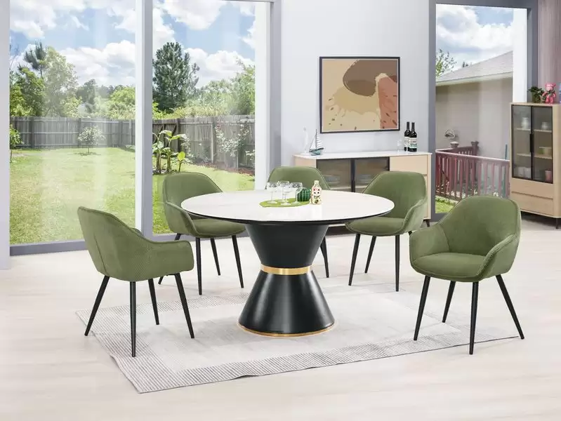 古德溫岩板4.3尺圓桌