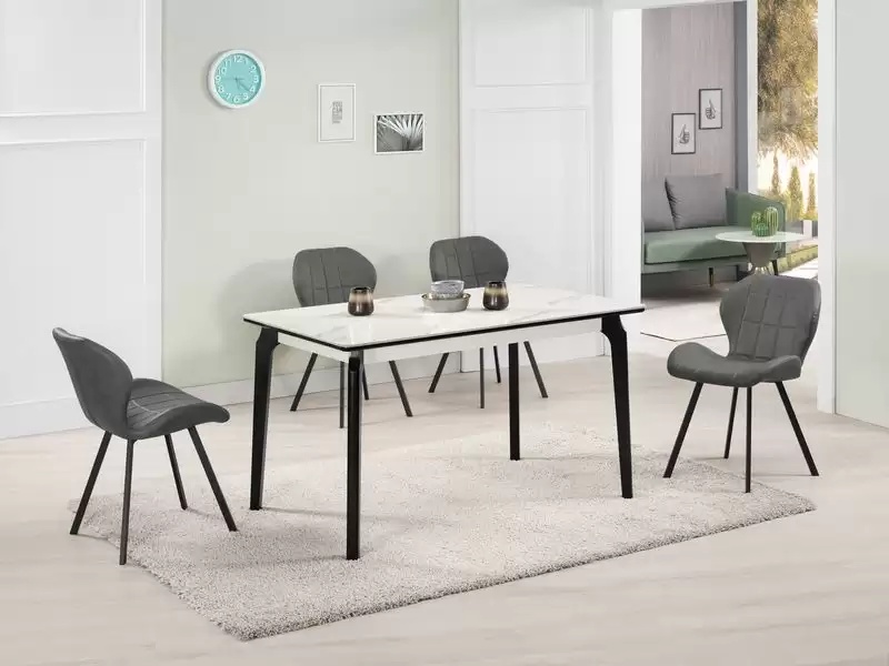 賽爾瑪4.3尺岩板餐桌(實木腳)