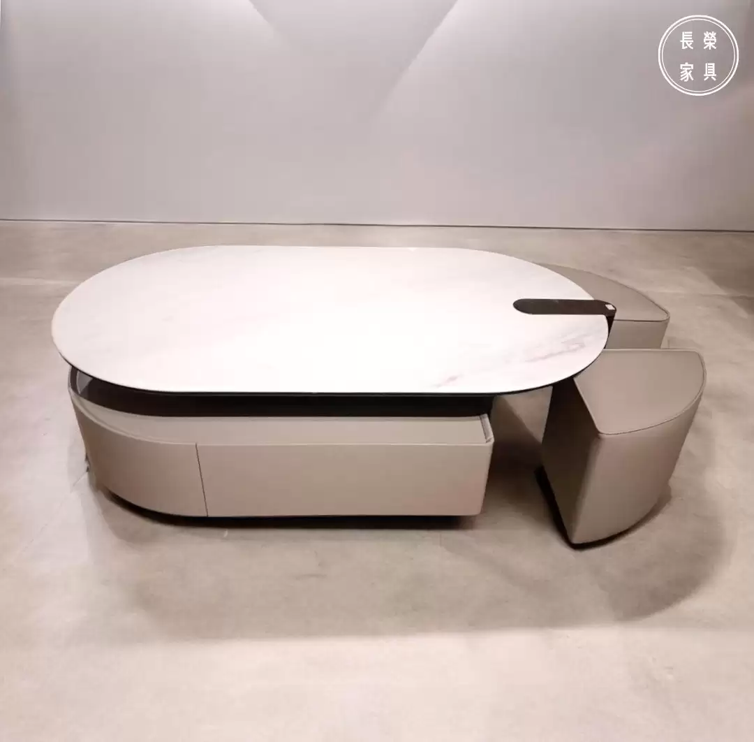 伊士麥 微晶石茶几(附2椅)