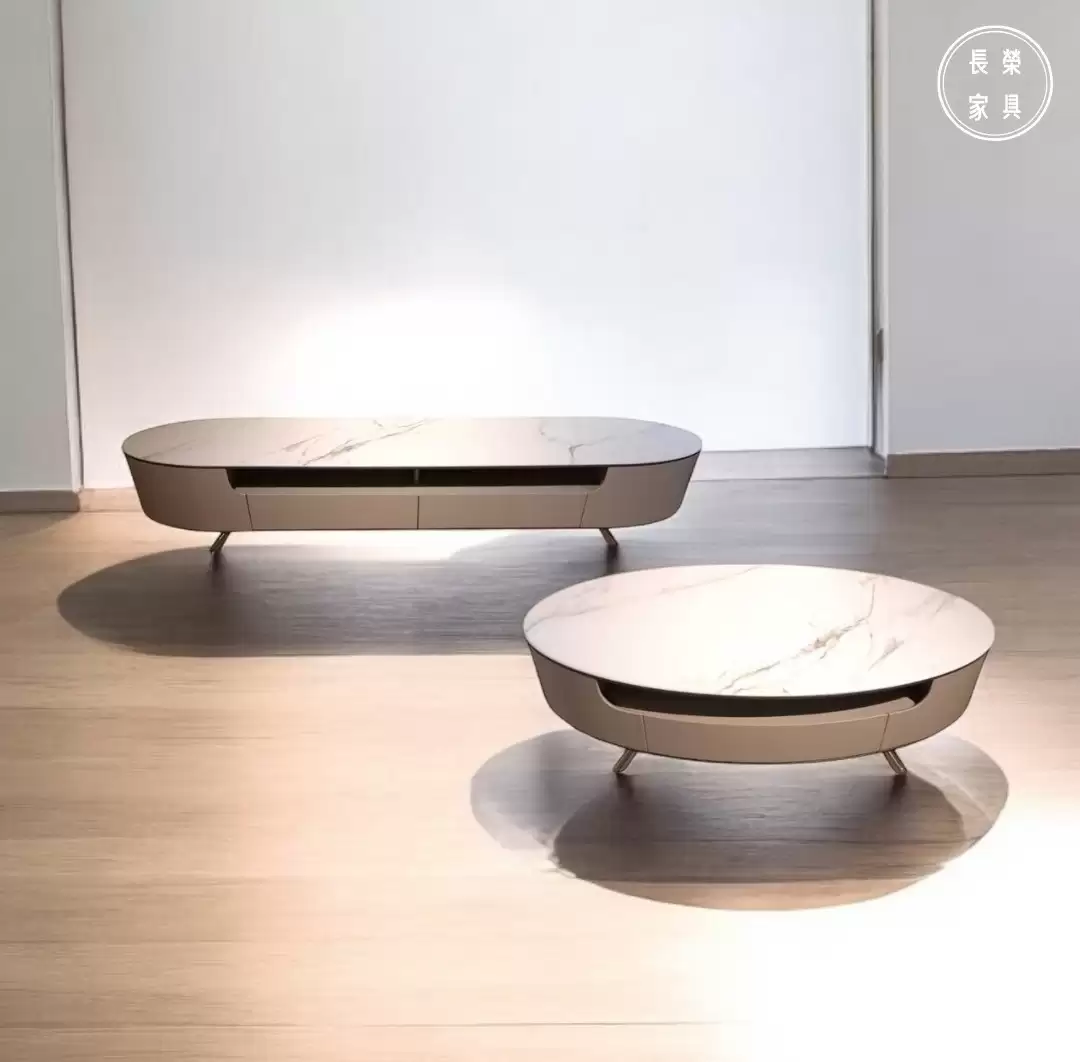 安卡拉 微晶石橢圓茶几