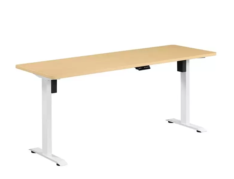 喬伊絲6尺電動升降桌(白橡)