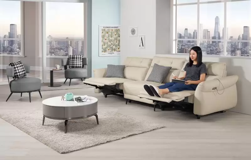 傑拉德雙電動皮沙發