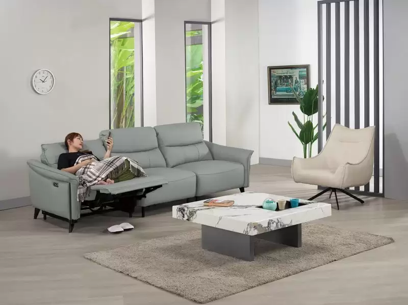 希洛恩半牛皮電動沙發(單邊)