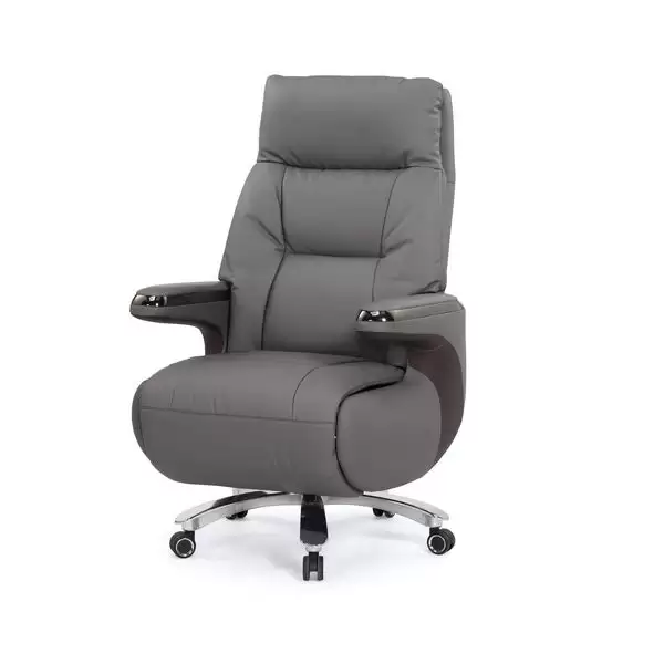 艾爾莎牛皮辦公椅(深灰色)