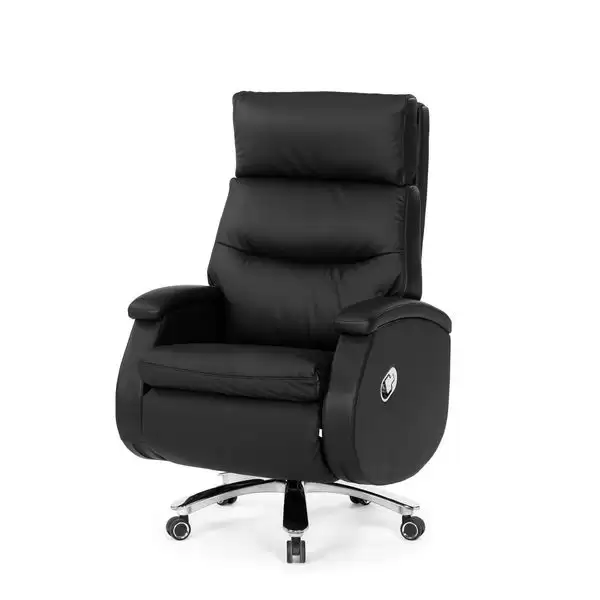 伯妮斯牛皮辦公椅(黑色)