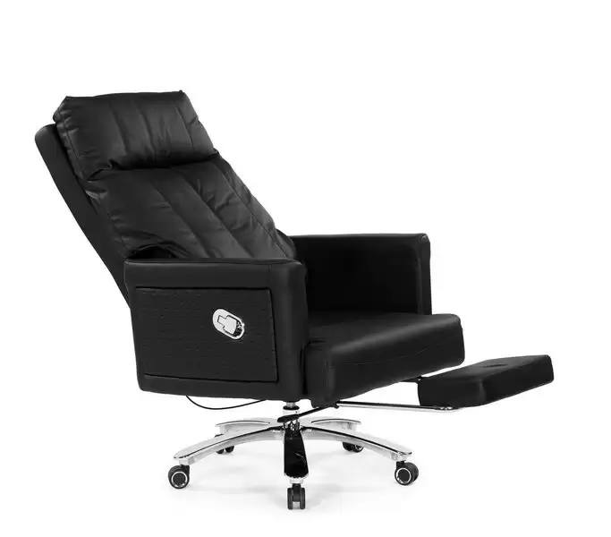 芬娜牛皮辦公椅(黑色)