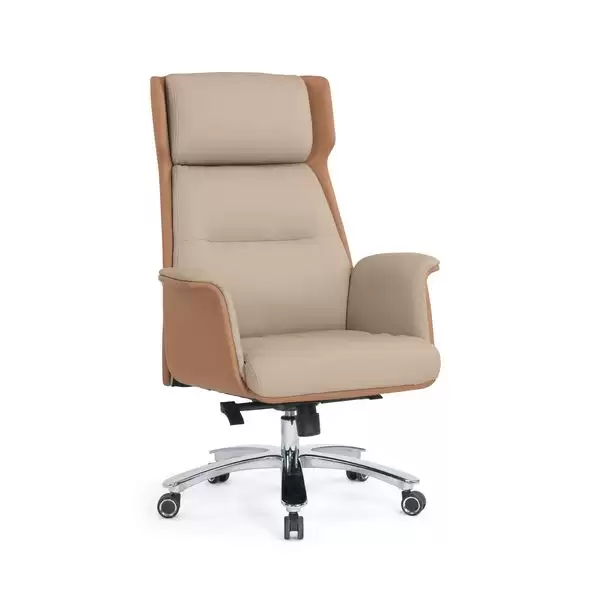 弗羅拉辦公椅(米白色)(皮)