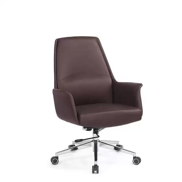 貝洛娜辦公椅(低背)(咖啡色)(皮)