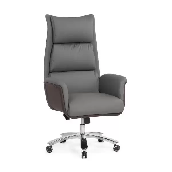 嘉達辦公椅(高背)(灰色)(皮)