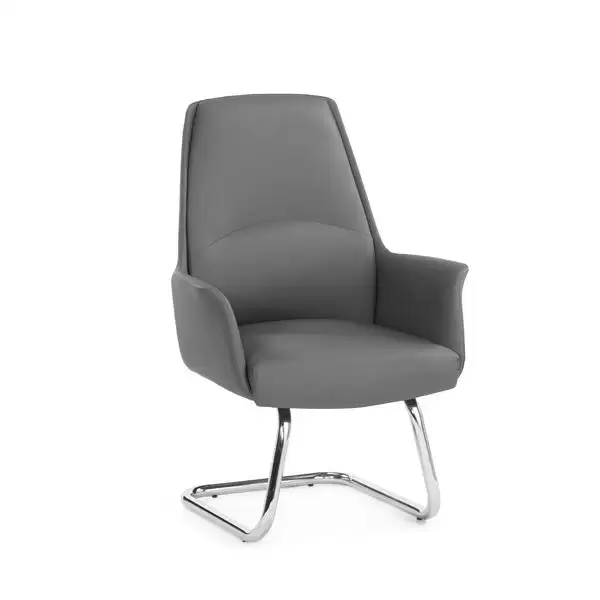 貝洛娜洽談椅(灰色)(皮)