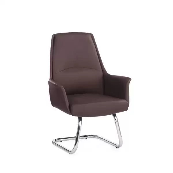 貝洛娜洽談椅(咖啡色)(皮)