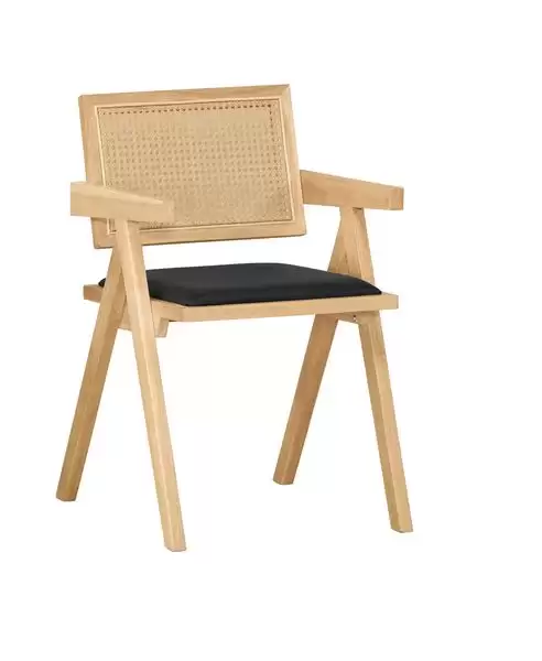 亞瑟餐椅(皮)(實木)