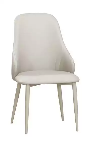 貝林傑餐椅(米色皮)(五金腳)