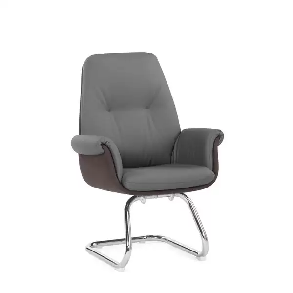 艾達洽談椅(灰色)(皮)