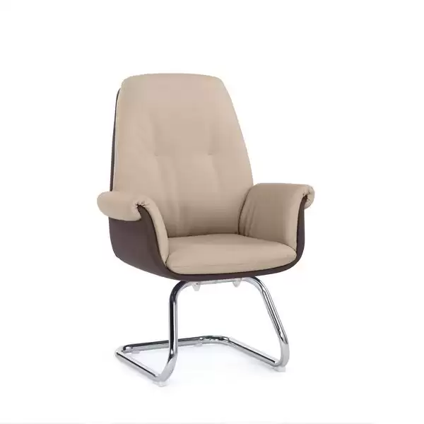 安蒂洽談椅(米白色)(皮)