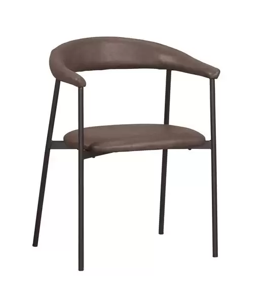 露西餐椅(咖啡皮)(五金腳)