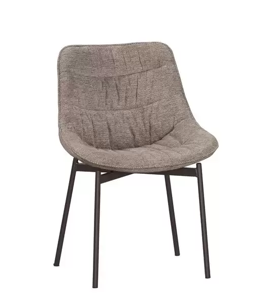 肯恩餐椅(咖啡色布)(五金腳)