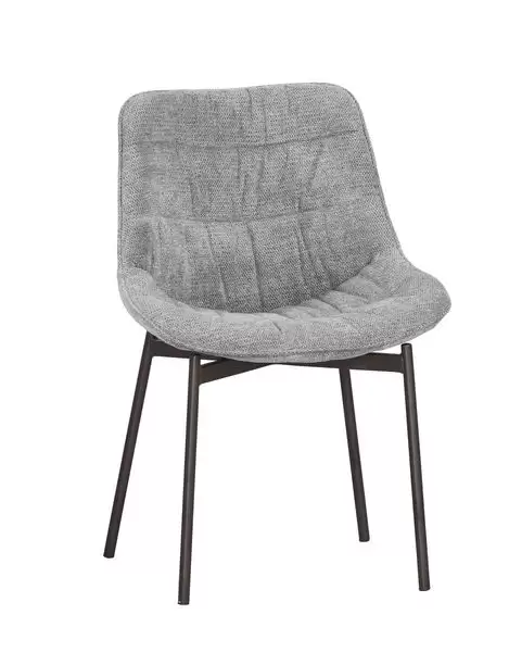 肯恩餐椅(淺灰色布)(五金腳)