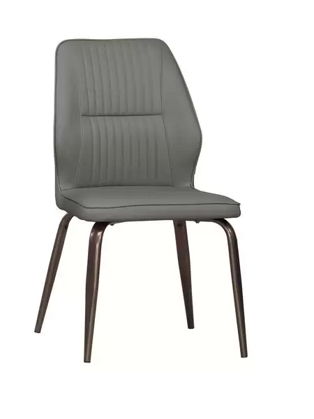 亞歷餐椅(深灰皮)(五金腳)