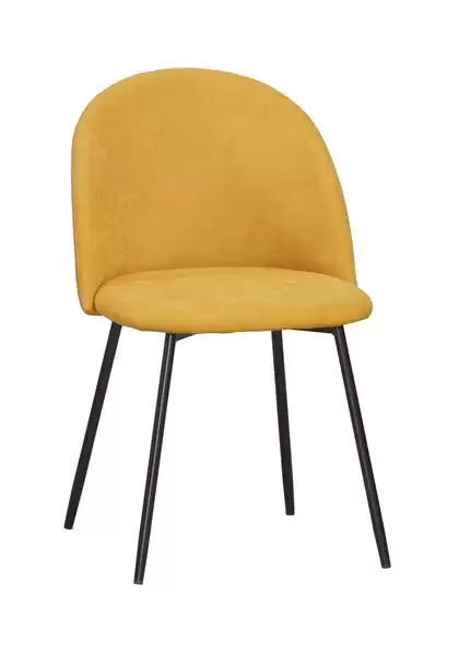 珊卓餐椅(黃色布)(五金腳)