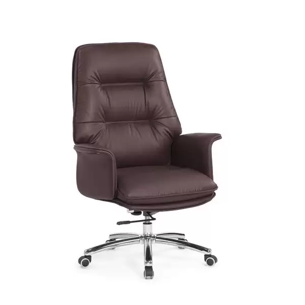 格麗納辦公椅(咖啡色)(皮)