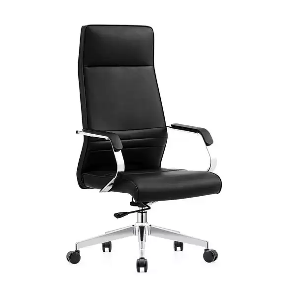 嘉維爾辦公椅(高背)(黑色)(皮)