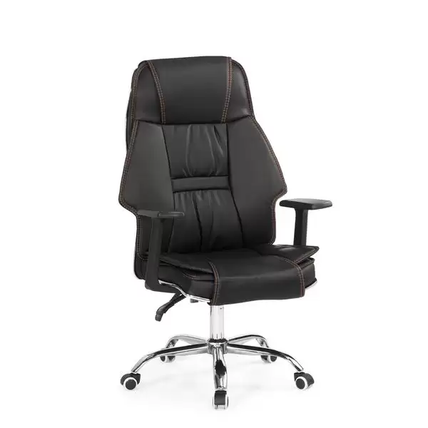 傑安辦公椅(黑色)(皮)