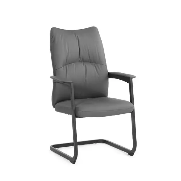 夏洛蒂洽談椅(灰色)(皮)