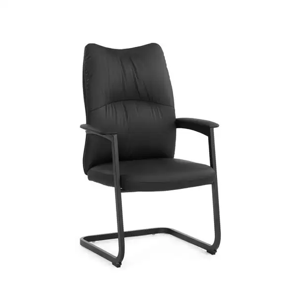夏洛蒂洽談椅(黑色)(皮)