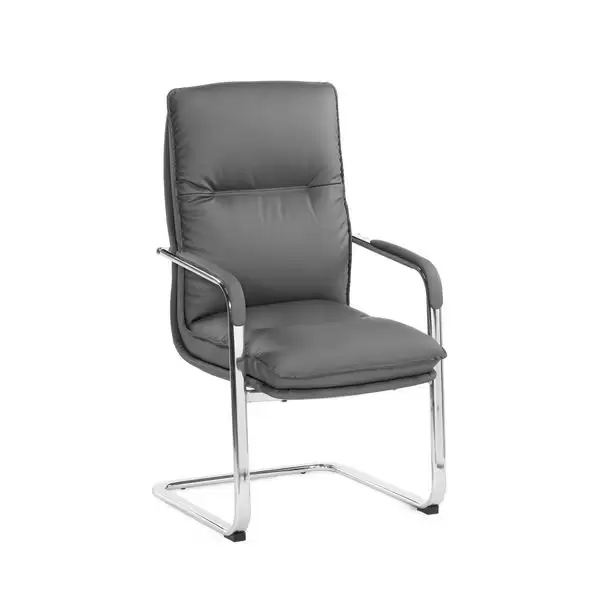 布蘭德洽談椅(灰色)(皮)