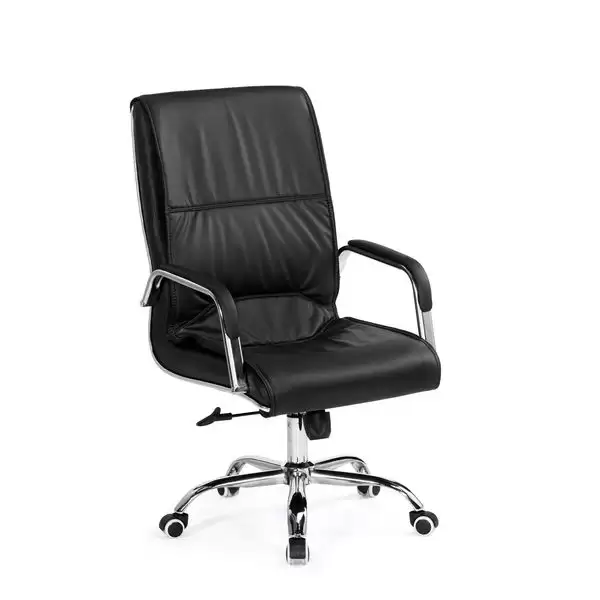 約瑟夫辦公椅(黑色)(皮)