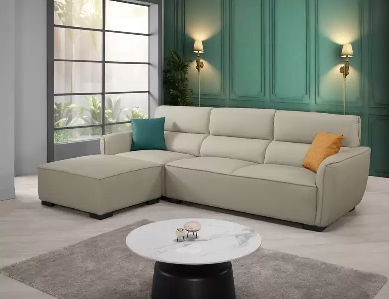 蒂安娜L型貓抓皮沙發