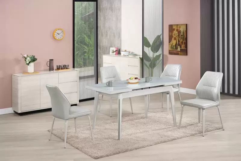 山姆4.6尺多功能玻璃伸縮餐桌