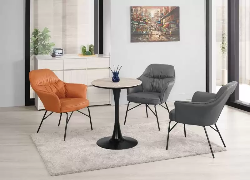 希曼岩板休閒圓桌