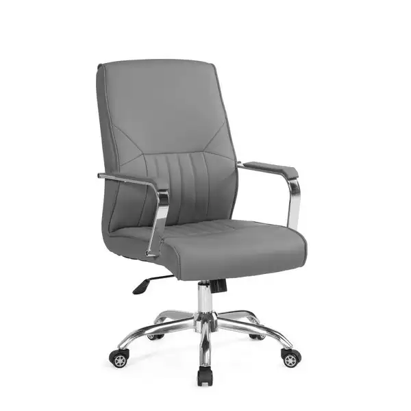 戈登辦公椅(灰色)(皮)