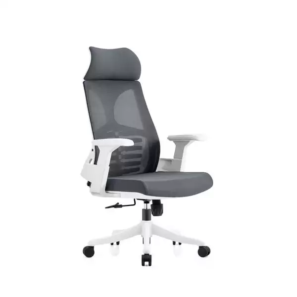 尼可爾網布辦公椅(高背)(白色)