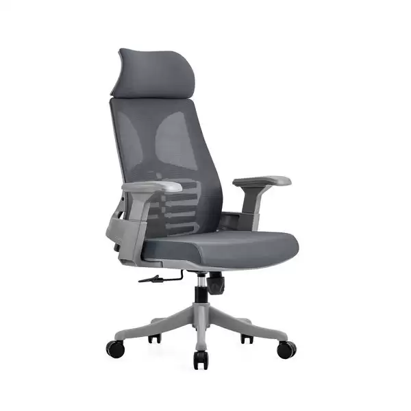 納森網布辦公椅(高背)(灰色)