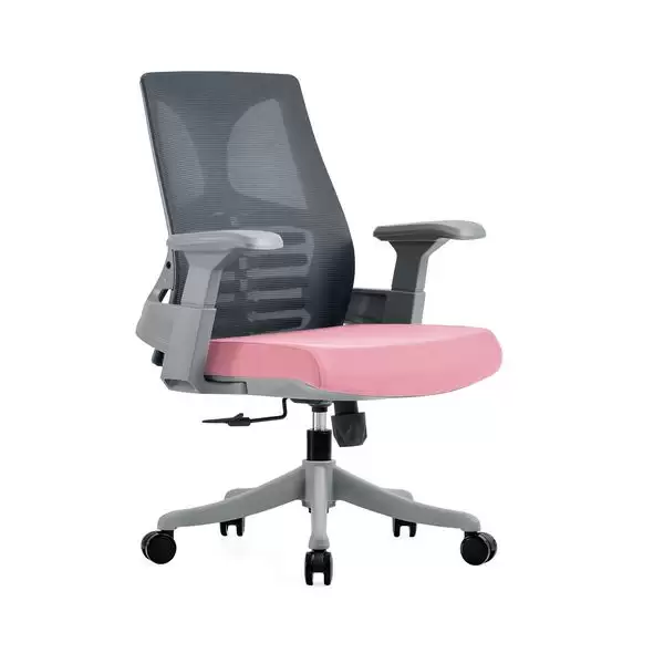 納森電腦椅(低背)(灰色)(布)