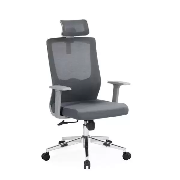 列維斯電腦椅(高背)(灰色)(布)