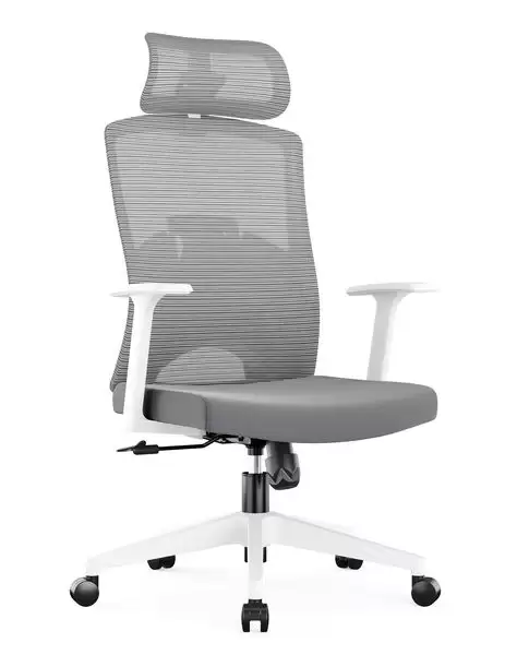 恩尼電腦椅(高背)(白色)(布)